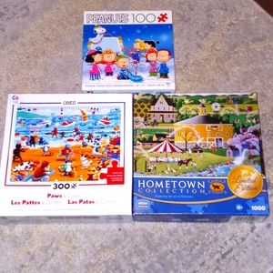 (3) Combo set of puzzles. **See pics** . @ buy the 2 & will send the 1000 piece.